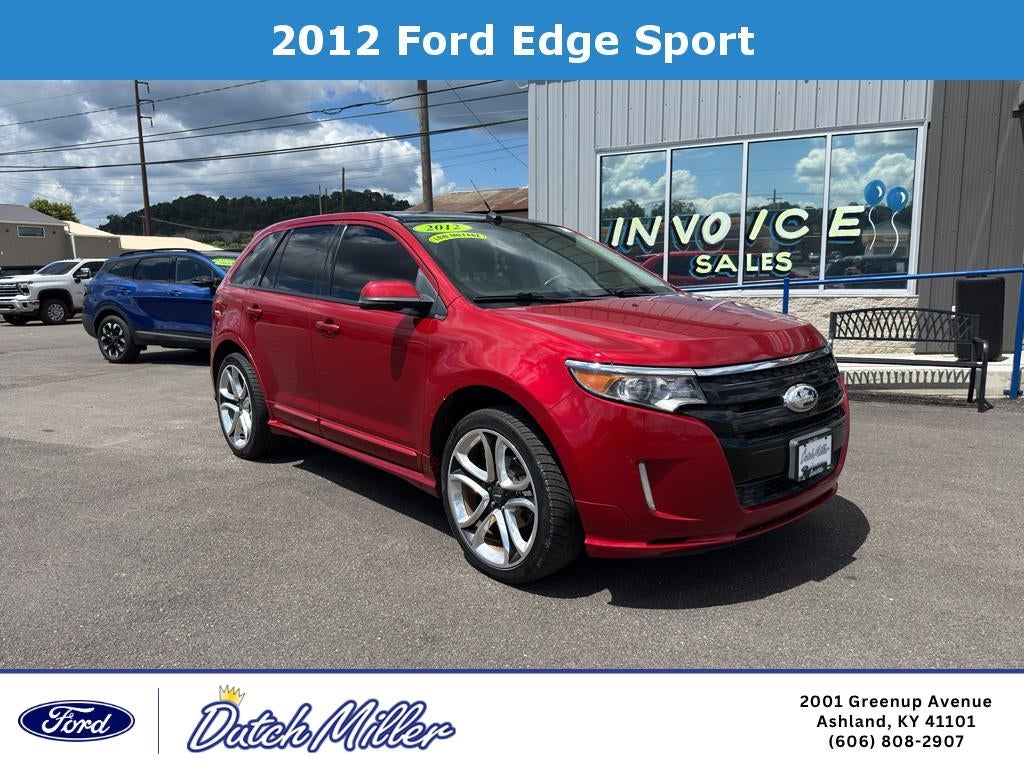 2012 Ford Edge Sport in Red Candy Metallic Tinted Clearcoat — front three-quarter view
